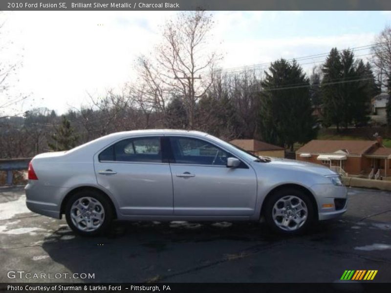 Brilliant Silver Metallic / Charcoal Black 2010 Ford Fusion SE