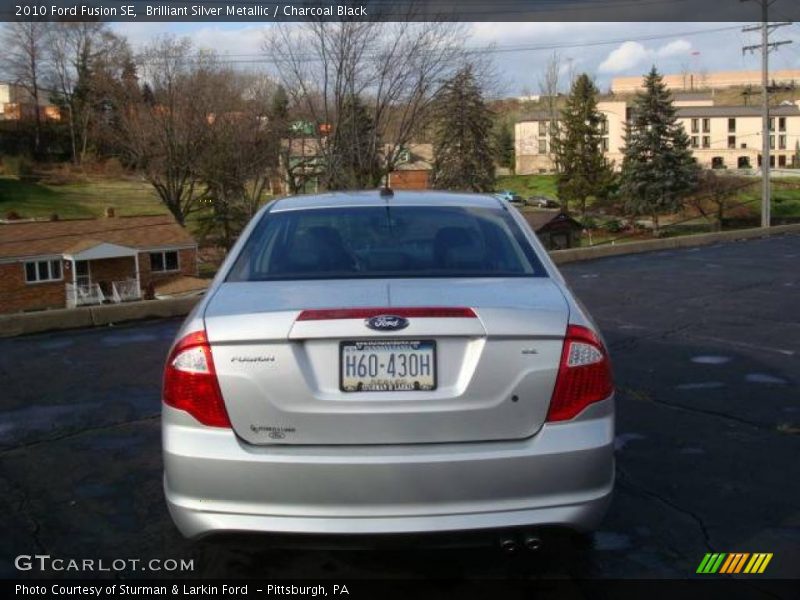 Brilliant Silver Metallic / Charcoal Black 2010 Ford Fusion SE