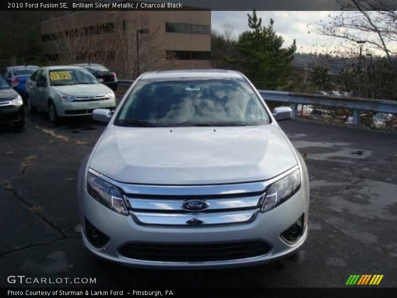 Brilliant Silver Metallic / Charcoal Black 2010 Ford Fusion SE