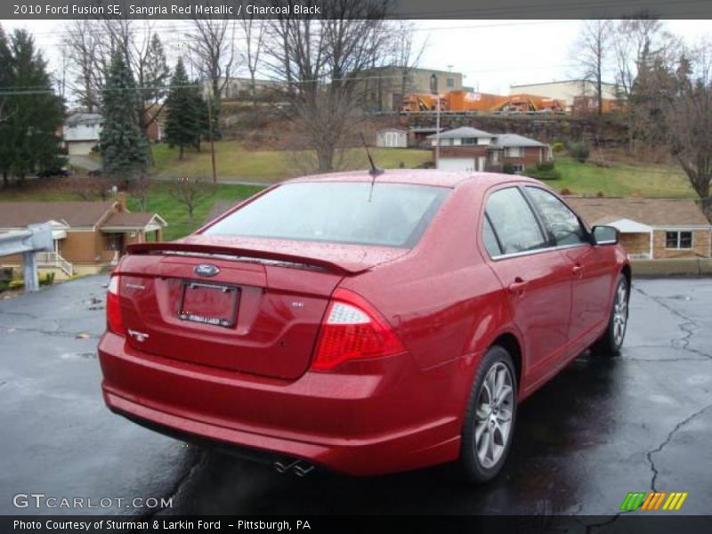 Sangria Red Metallic / Charcoal Black 2010 Ford Fusion SE