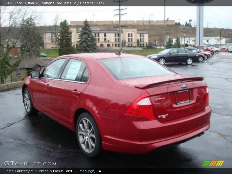 Sangria Red Metallic / Charcoal Black 2010 Ford Fusion SE