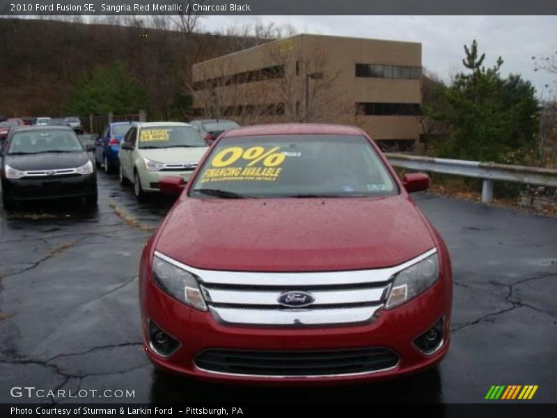 Sangria Red Metallic / Charcoal Black 2010 Ford Fusion SE