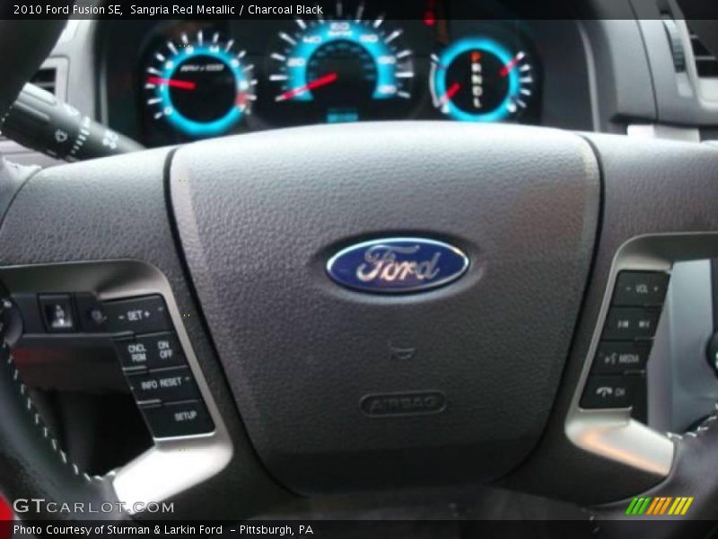 Sangria Red Metallic / Charcoal Black 2010 Ford Fusion SE