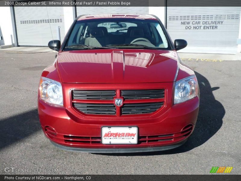 Inferno Red Crystal Pearl / Pastel Pebble Beige 2008 Dodge Caliber SE