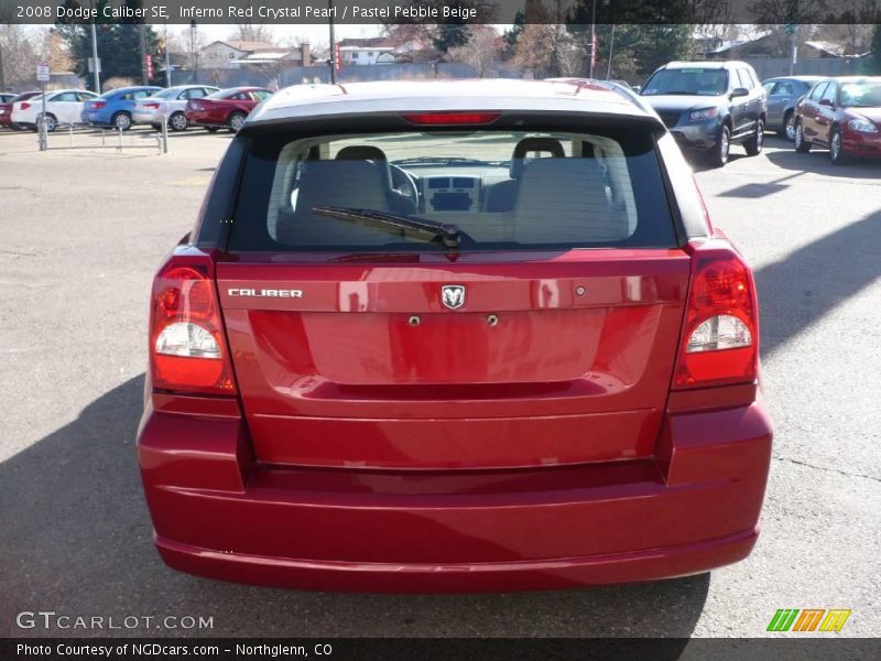 Inferno Red Crystal Pearl / Pastel Pebble Beige 2008 Dodge Caliber SE