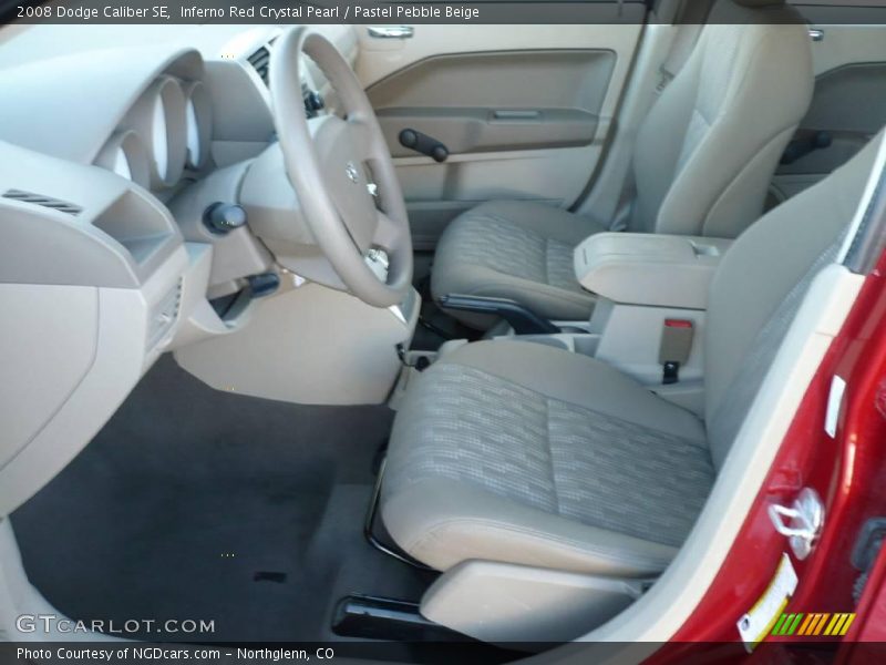 Inferno Red Crystal Pearl / Pastel Pebble Beige 2008 Dodge Caliber SE