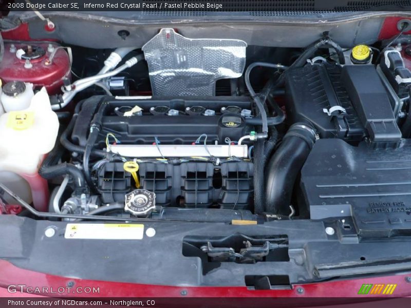 Inferno Red Crystal Pearl / Pastel Pebble Beige 2008 Dodge Caliber SE