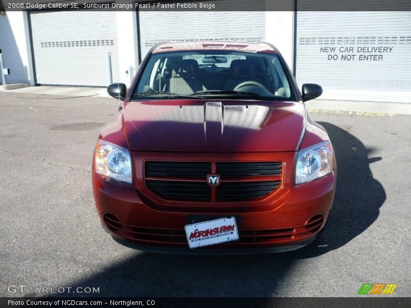 Sunburst Orange Pearl / Pastel Pebble Beige 2008 Dodge Caliber SE
