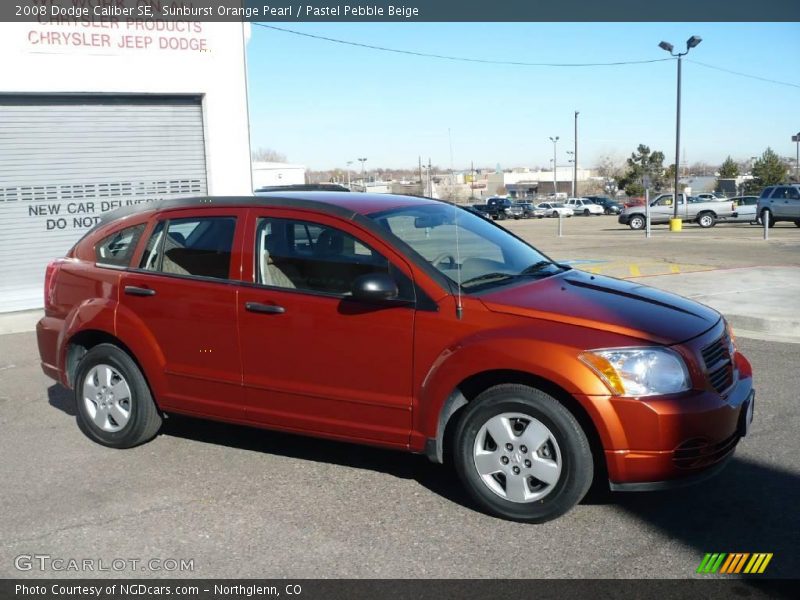 Sunburst Orange Pearl / Pastel Pebble Beige 2008 Dodge Caliber SE