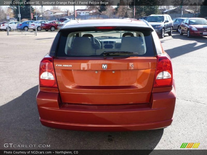 Sunburst Orange Pearl / Pastel Pebble Beige 2008 Dodge Caliber SE