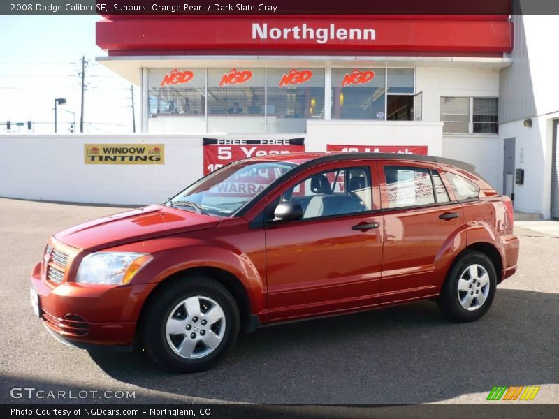 Sunburst Orange Pearl / Dark Slate Gray 2008 Dodge Caliber SE
