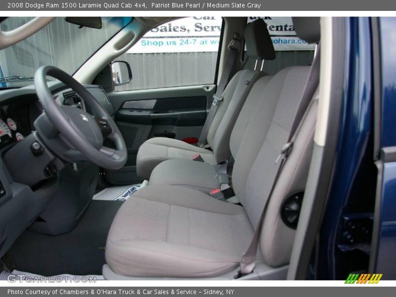 Patriot Blue Pearl / Medium Slate Gray 2008 Dodge Ram 1500 Laramie Quad Cab 4x4