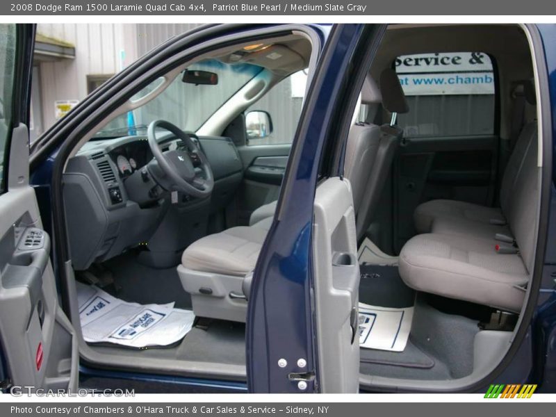 Patriot Blue Pearl / Medium Slate Gray 2008 Dodge Ram 1500 Laramie Quad Cab 4x4