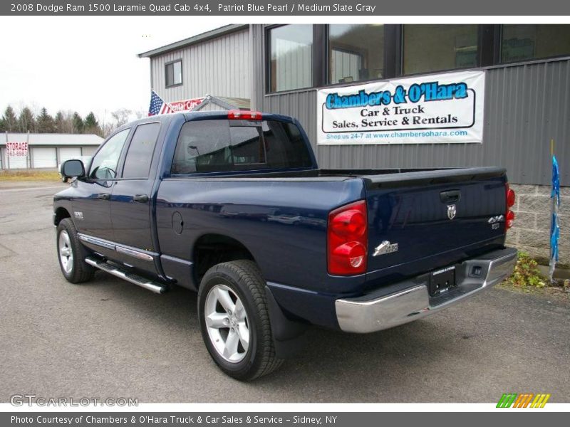Patriot Blue Pearl / Medium Slate Gray 2008 Dodge Ram 1500 Laramie Quad Cab 4x4