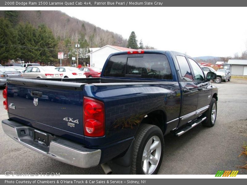 Patriot Blue Pearl / Medium Slate Gray 2008 Dodge Ram 1500 Laramie Quad Cab 4x4