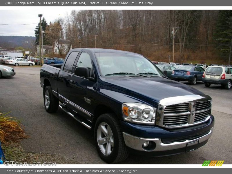 Patriot Blue Pearl / Medium Slate Gray 2008 Dodge Ram 1500 Laramie Quad Cab 4x4