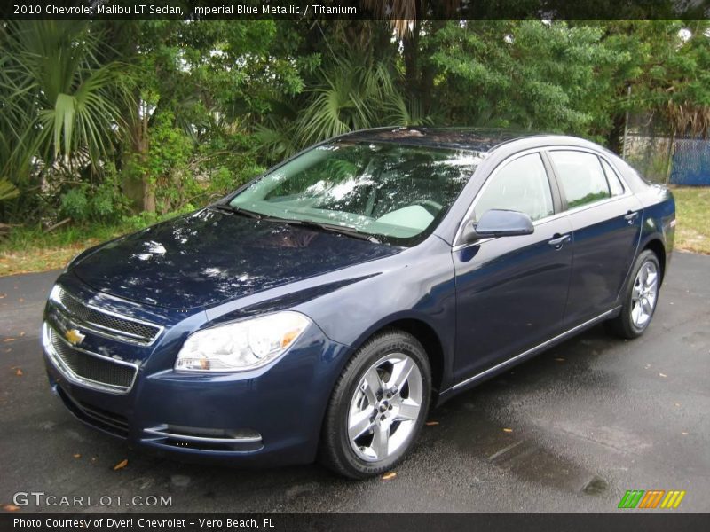 Imperial Blue Metallic / Titanium 2010 Chevrolet Malibu LT Sedan