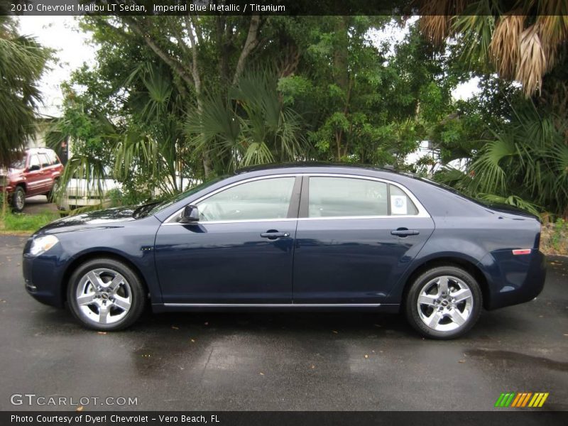 Imperial Blue Metallic / Titanium 2010 Chevrolet Malibu LT Sedan