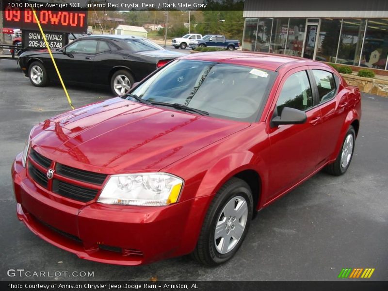 Inferno Red Crystal Pearl / Dark Slate Gray 2010 Dodge Avenger SXT