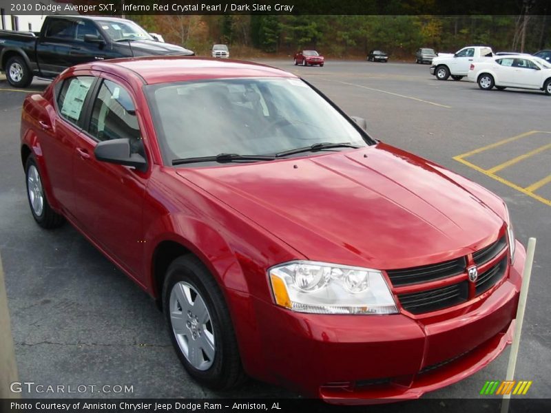 Inferno Red Crystal Pearl / Dark Slate Gray 2010 Dodge Avenger SXT
