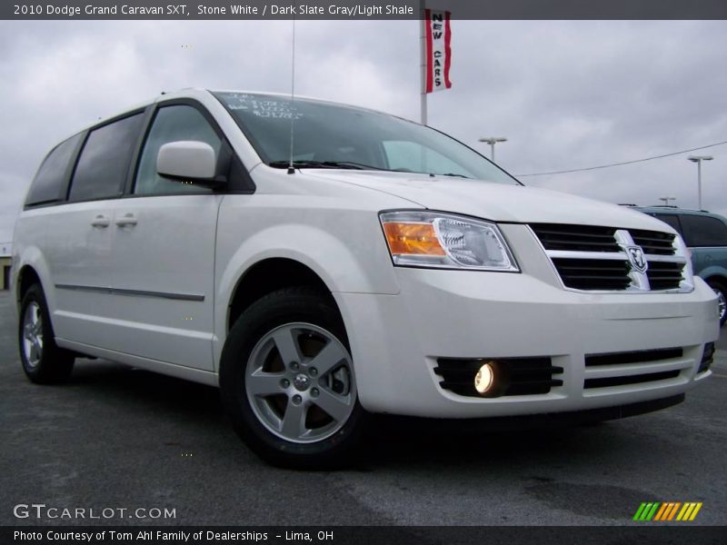 Stone White / Dark Slate Gray/Light Shale 2010 Dodge Grand Caravan SXT