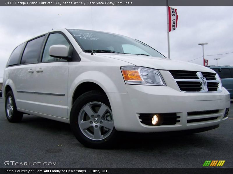 Stone White / Dark Slate Gray/Light Shale 2010 Dodge Grand Caravan SXT