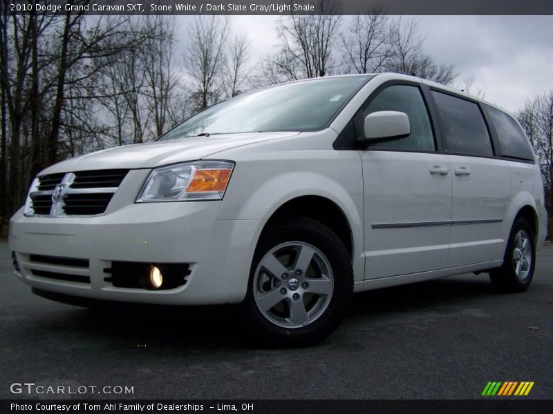 Stone White / Dark Slate Gray/Light Shale 2010 Dodge Grand Caravan SXT