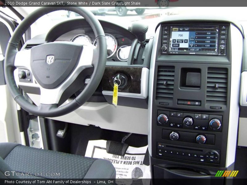 Stone White / Dark Slate Gray/Light Shale 2010 Dodge Grand Caravan SXT