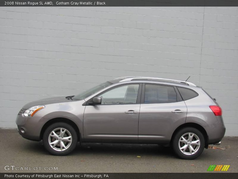 Gotham Gray Metallic / Black 2008 Nissan Rogue SL AWD