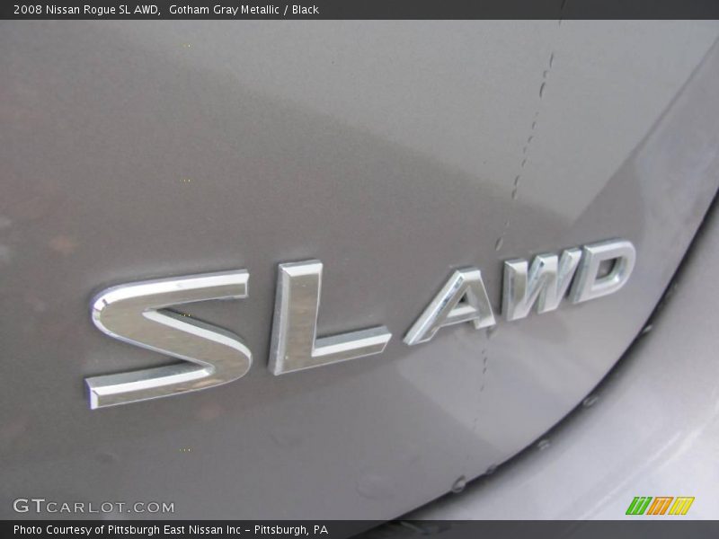 Gotham Gray Metallic / Black 2008 Nissan Rogue SL AWD