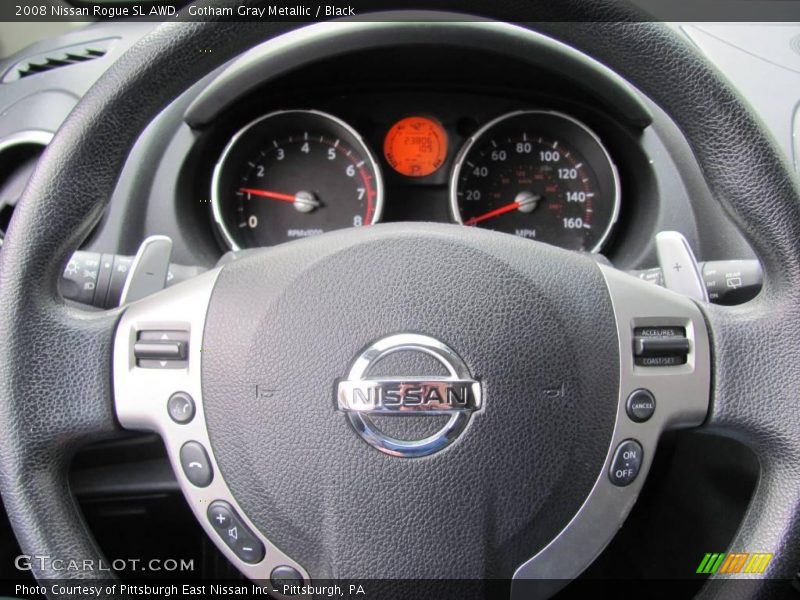 Gotham Gray Metallic / Black 2008 Nissan Rogue SL AWD