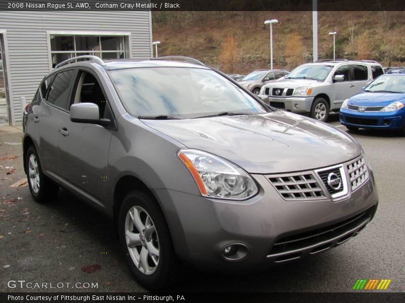 Gotham Gray Metallic / Black 2008 Nissan Rogue SL AWD