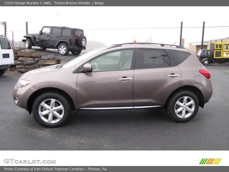 Tinted Bronze Metallic / Beige 2009 Nissan Murano S AWD