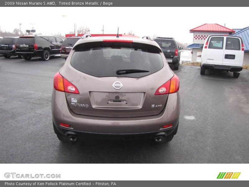 Tinted Bronze Metallic / Beige 2009 Nissan Murano S AWD