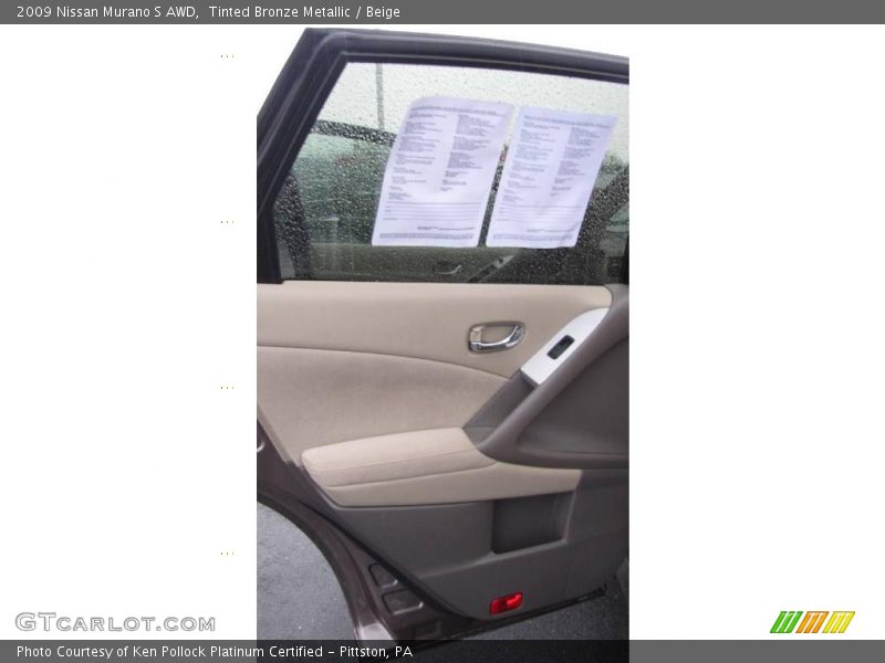 Tinted Bronze Metallic / Beige 2009 Nissan Murano S AWD