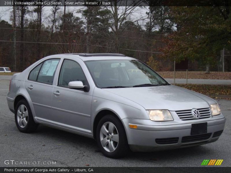 Silver Arrow Metallic / Black 2001 Volkswagen Jetta GLS Sedan