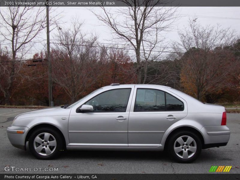 Silver Arrow Metallic / Black 2001 Volkswagen Jetta GLS Sedan