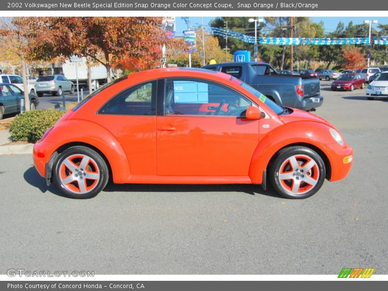 Snap Orange / Black/Orange 2002 Volkswagen New Beetle Special Edition Snap Orange Color Concept Coupe