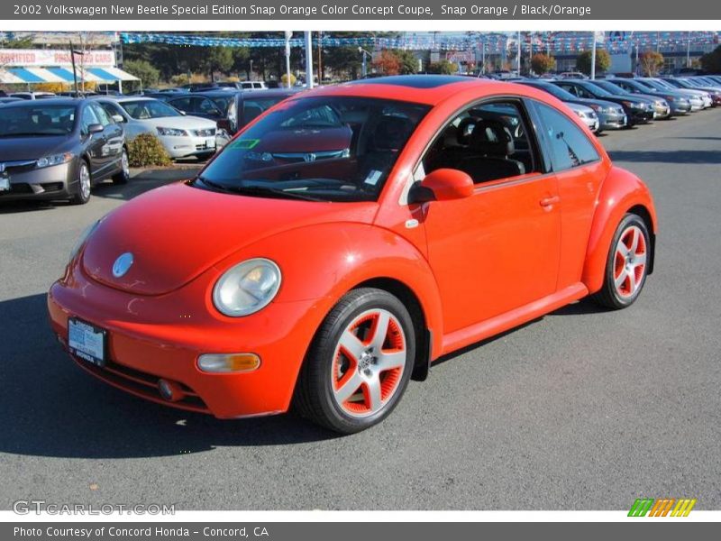 Snap Orange / Black/Orange 2002 Volkswagen New Beetle Special Edition Snap Orange Color Concept Coupe