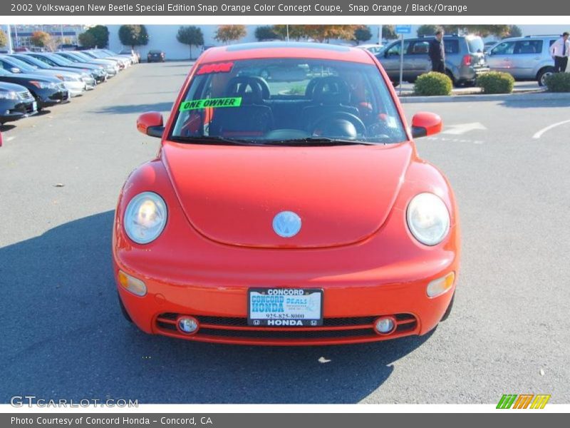 Snap Orange / Black/Orange 2002 Volkswagen New Beetle Special Edition Snap Orange Color Concept Coupe