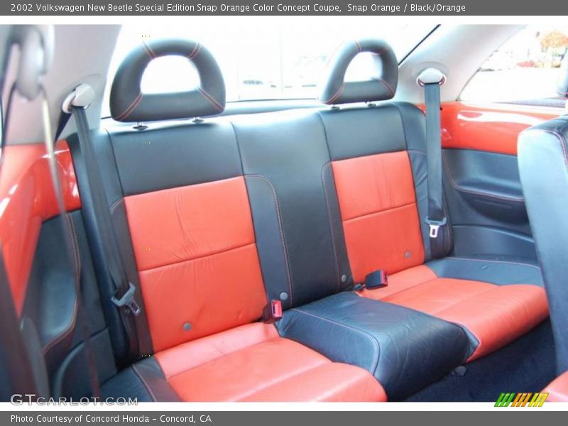 Snap Orange / Black/Orange 2002 Volkswagen New Beetle Special Edition Snap Orange Color Concept Coupe