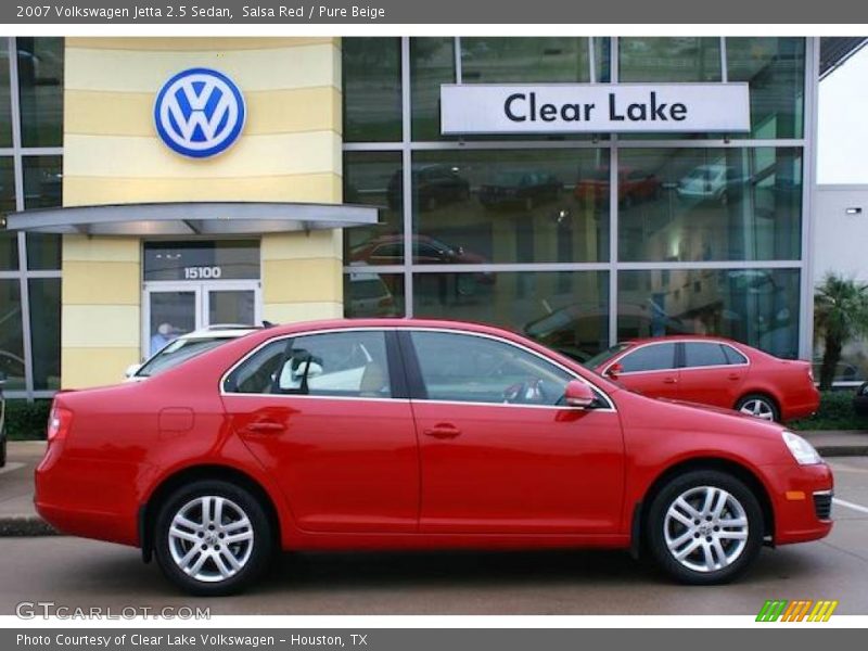 Salsa Red / Pure Beige 2007 Volkswagen Jetta 2.5 Sedan