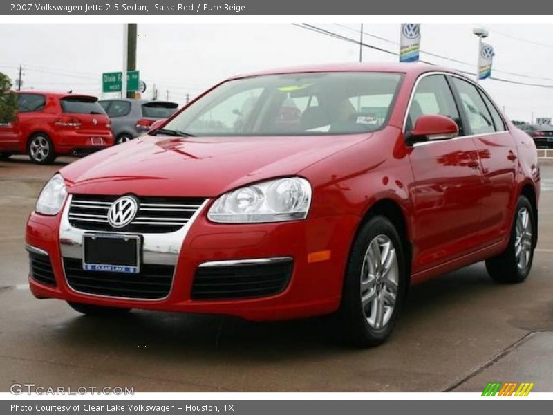 Salsa Red / Pure Beige 2007 Volkswagen Jetta 2.5 Sedan