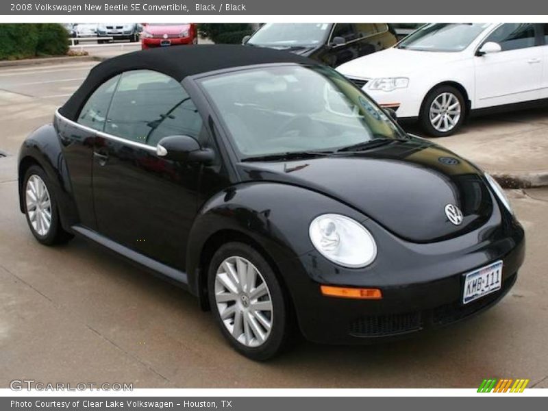 Black / Black 2008 Volkswagen New Beetle SE Convertible
