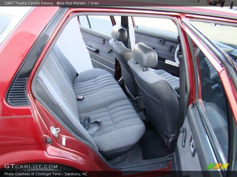 Wine Red Metallic / Gray 1987 Toyota Corolla Deluxe