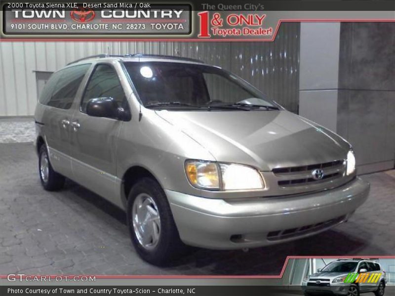 Desert Sand Mica / Oak 2000 Toyota Sienna XLE