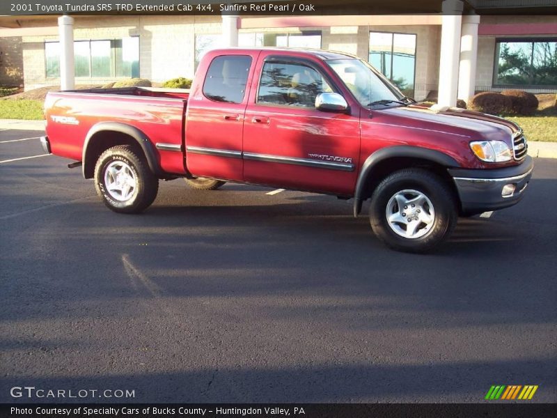 Sunfire Red Pearl / Oak 2001 Toyota Tundra SR5 TRD Extended Cab 4x4