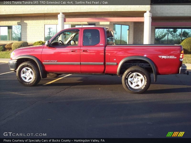 Sunfire Red Pearl / Oak 2001 Toyota Tundra SR5 TRD Extended Cab 4x4