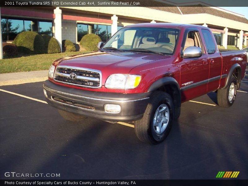 Sunfire Red Pearl / Oak 2001 Toyota Tundra SR5 TRD Extended Cab 4x4