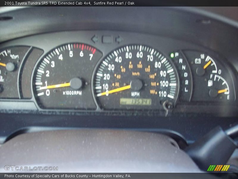 Sunfire Red Pearl / Oak 2001 Toyota Tundra SR5 TRD Extended Cab 4x4